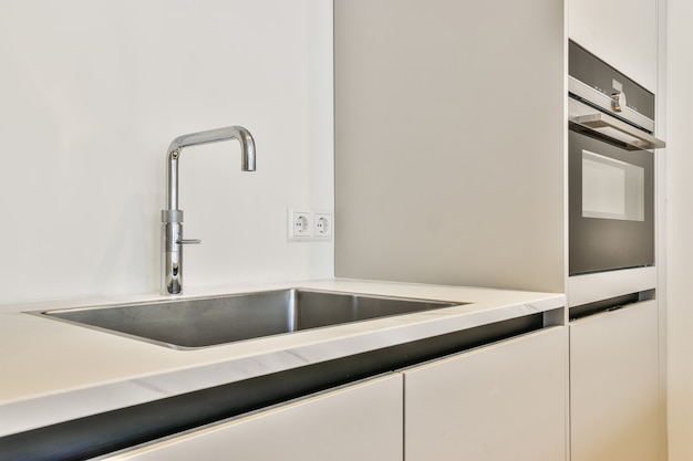 Interior of a beautiful kitchen of an elite house