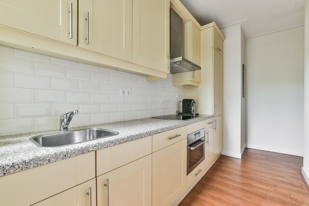 Interior of a beautiful kitchen of an elite house