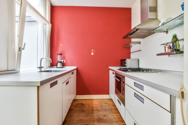 Interior of a beautiful kitchen of an elite house