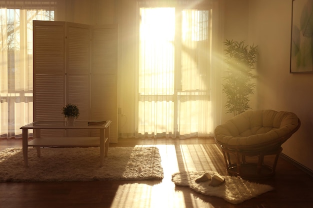 Photo interior of beautiful modern room