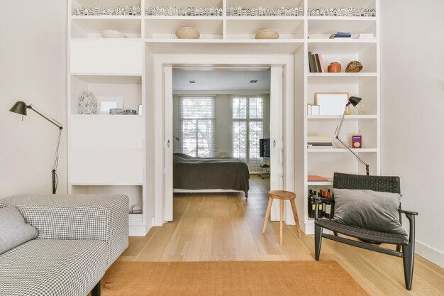 Interior of bedroom at home