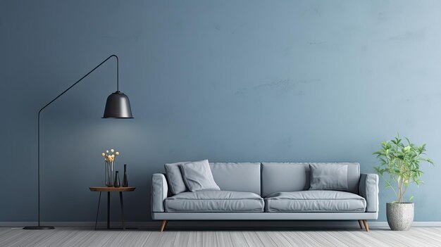 Photo interior blue and grey