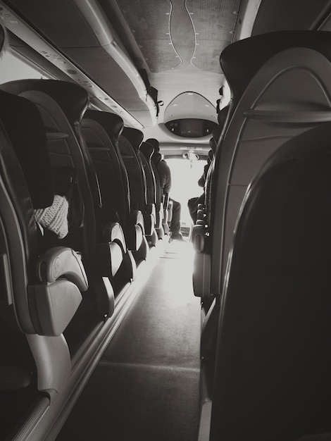 Interior of bus