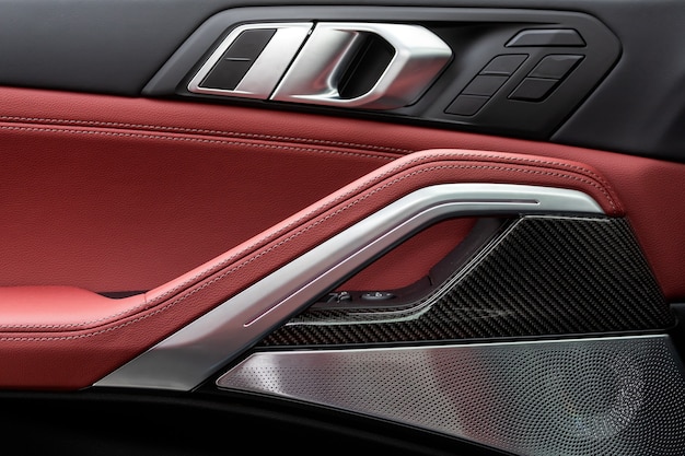 interior car details with leather