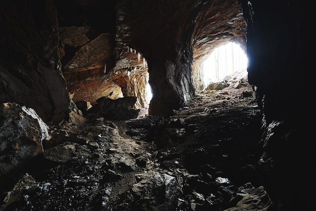 Photo interior of cave