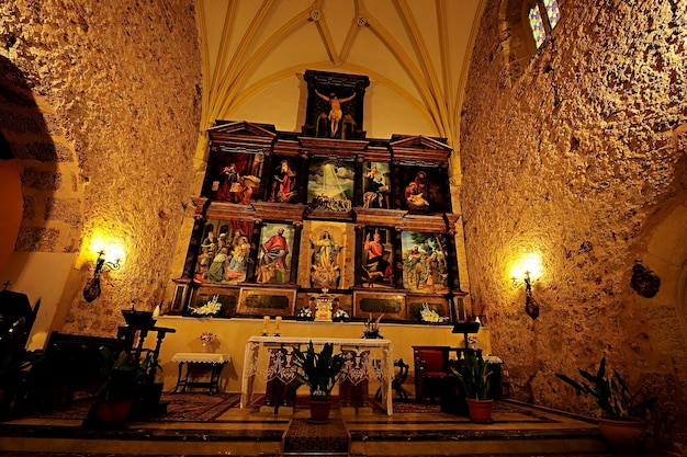 Interior of the Church of the Annunciation of Hornos, Jaen - Spain.