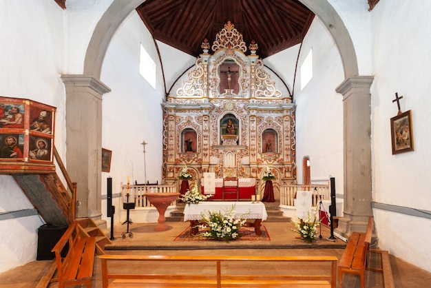 Interior of the Church of St Ana in Casillas del Angel, Fuerteventura.