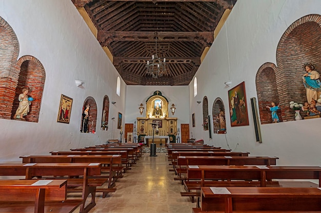 Interior of the church of the virgin of the dolores in fonelas granada