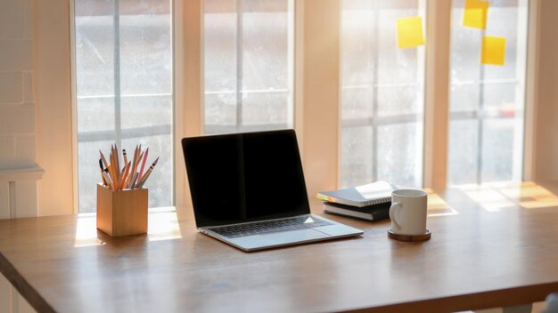 Interior of coffee cup on table