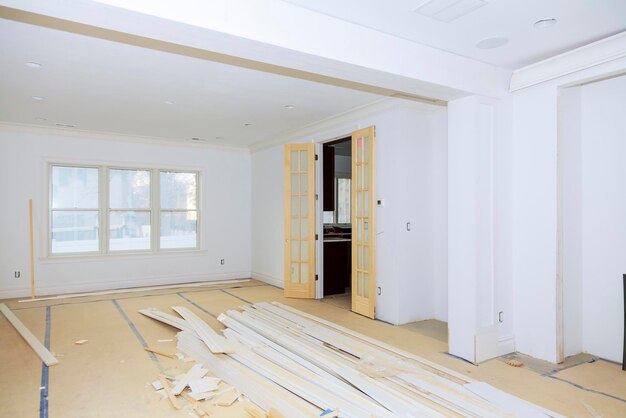 Photo interior construction of housing construction building industry new home construction interior