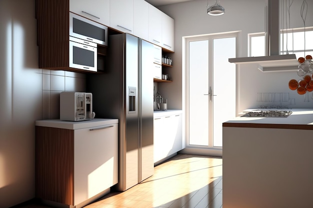 Interior of a contemporary kitchen design idea