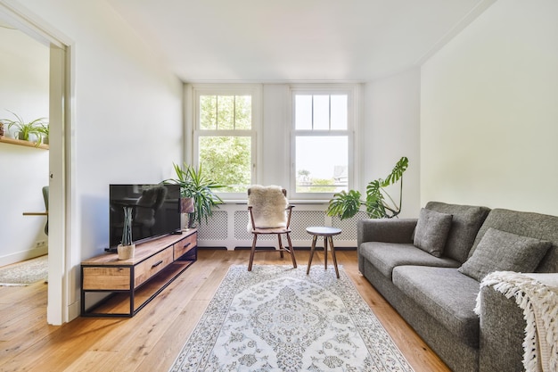 Interior of contemporary living room