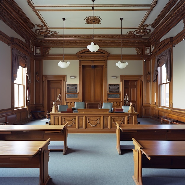 Interior of a courtroom