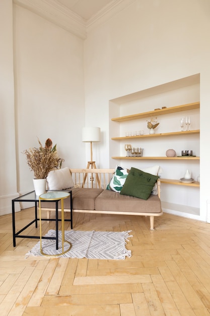 Interior of cozy living room