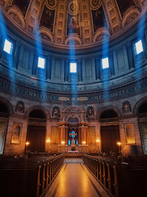 Interior de la Iglesia de Mármol (Frederiks Kirke) de Copenhague