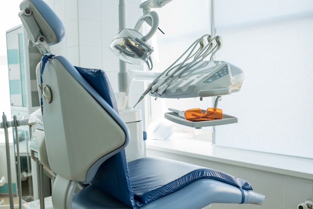 Interior of dentist cabinet