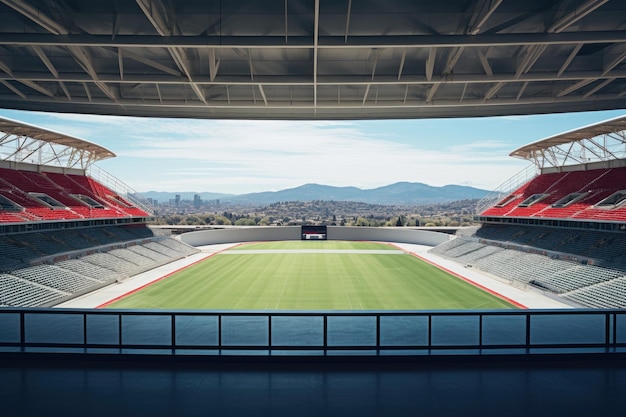 Foto interno di un grande stadio abbandonato a hobart