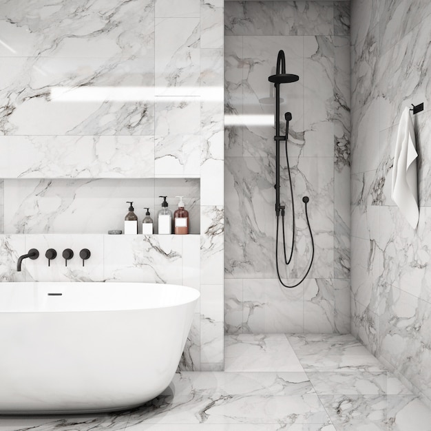 Foto interior design per zona bagno in stile moderno