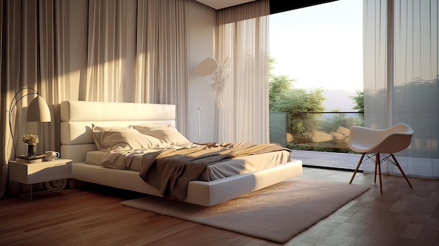 Дизайн интерьера уютной и стильной спальни