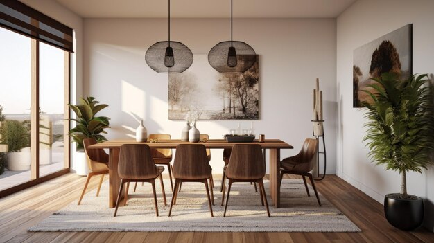 Interior design inspiration of Contemporary Modern style dining room loveliness