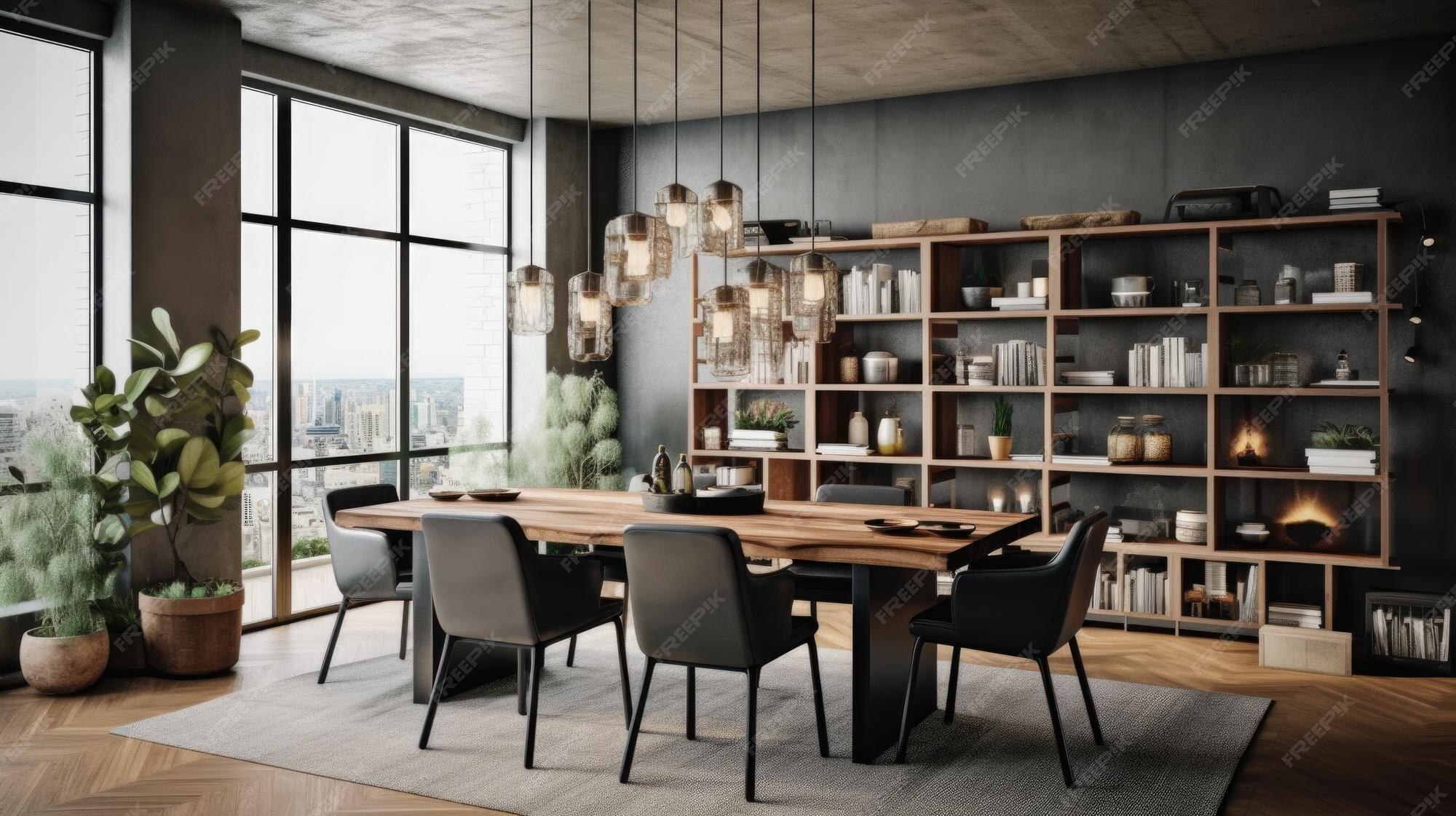 Premium Photo | Interior design inspiration of modern industrial style