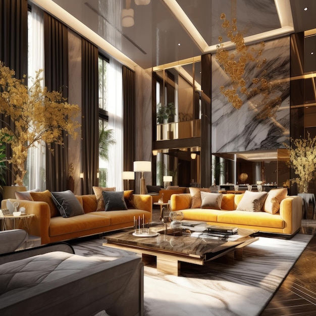 Premium Photo | Interior design of living room in luxury home ...