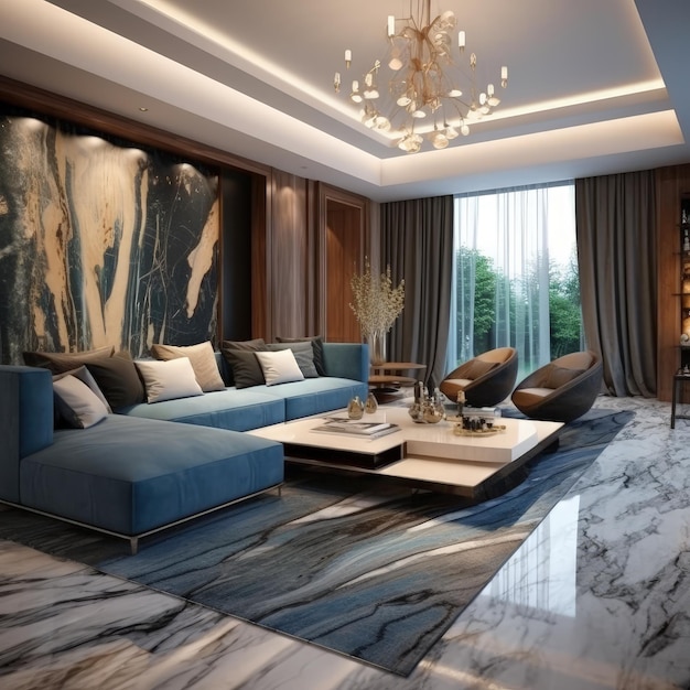 Premium Photo | Interior design of living room in luxury home ...