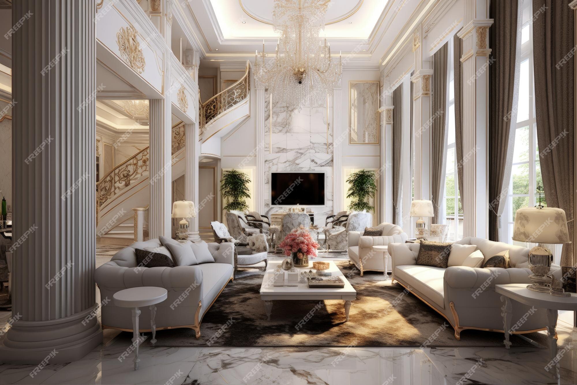 Premium Photo | Interior design of living room in luxury home ...