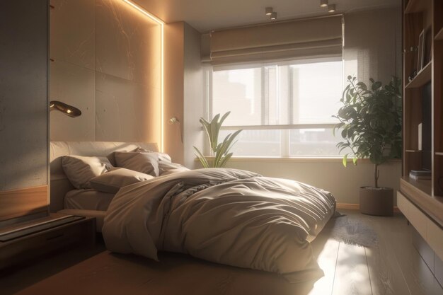 Photo interior design of modern bedroom