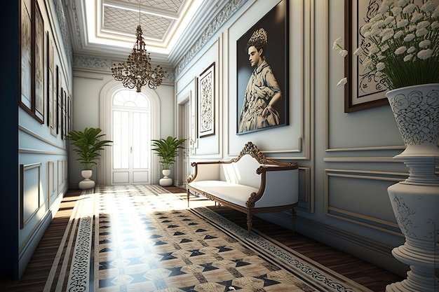 Interior design traditional and contemporary floor