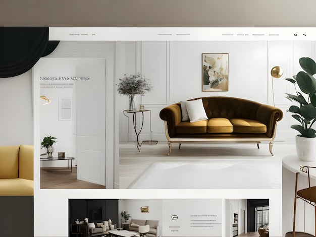 Photo interior design with mockup