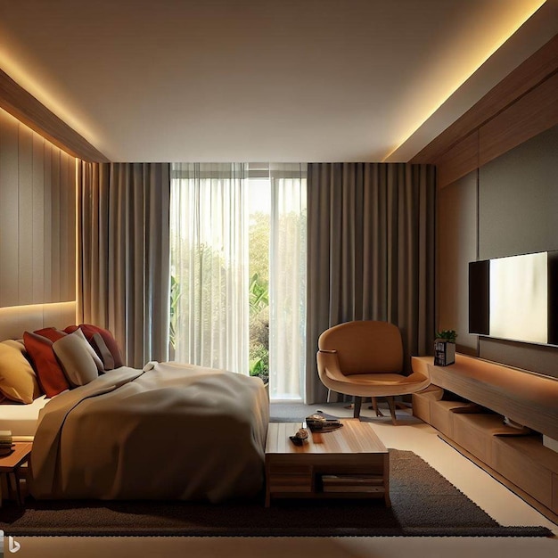 interior designmodern room luxury 3d room luxury bed room metalic abstract