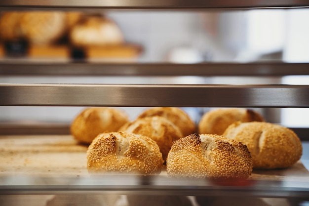 Foto dettagli interni presso la panetteria e la caffetteria