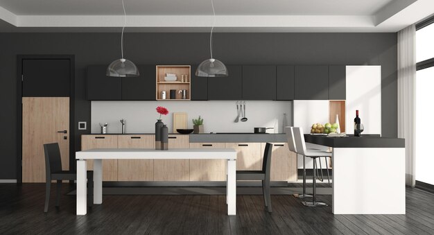 interior of domestic kitchen
