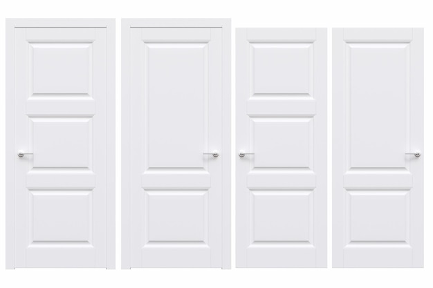 interior doors isolated on white background interior furniture 3D illustration cg render