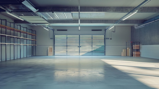 Photo interior of the empty garage in the residential house