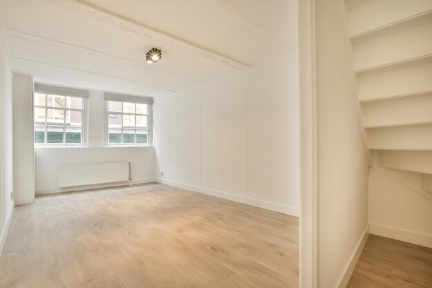 Photo interior of empty living room