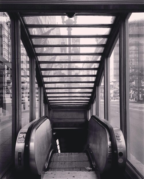 Interior of empty railroad station