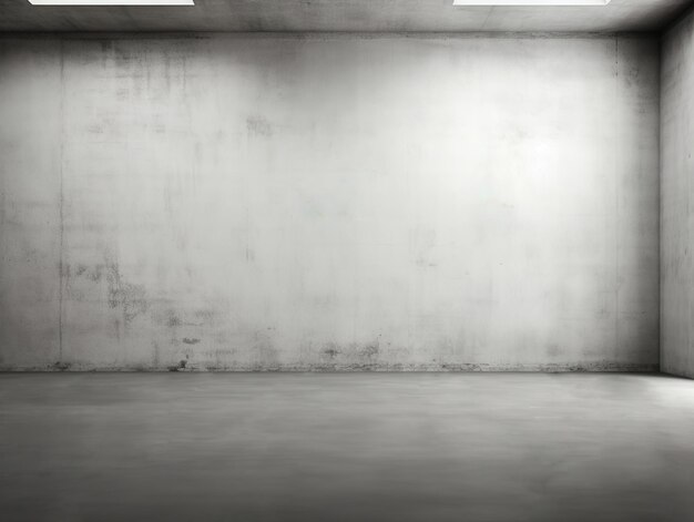 Interior of empty room with concrete walls in loft style Textured background Generative ai