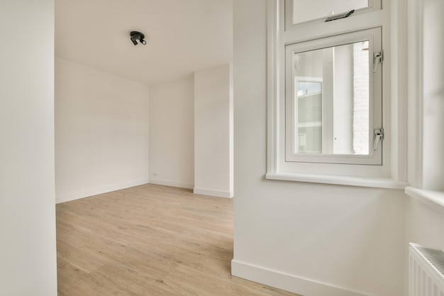 Interior of empty room with windows