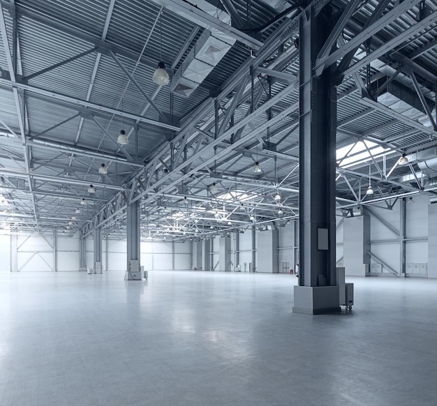 Interior of empty warehouse