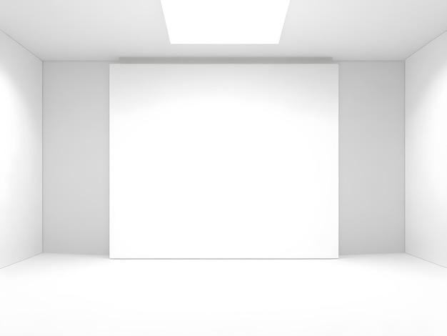 Interior of an empty white studio room Generative AI