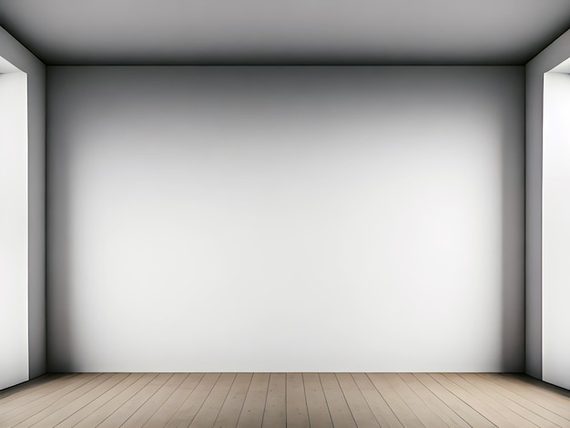 Interior of an empty white studio room Generative AI