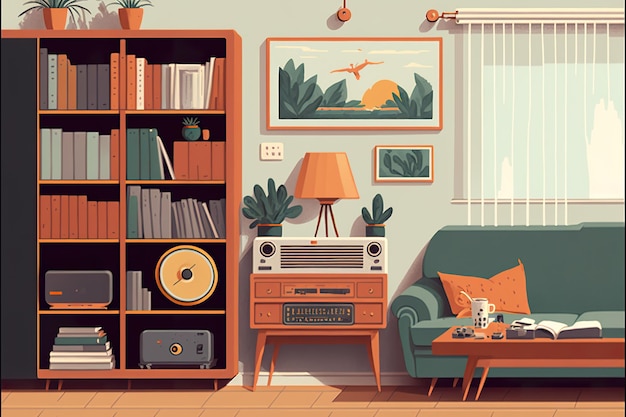 Interior flat illustration