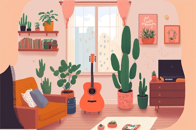 Interior flat illustration