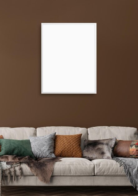 Photo interior frame mockup