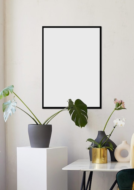 Photo interior frame mockup