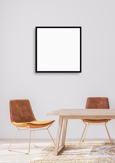 Photo interior frame mockup