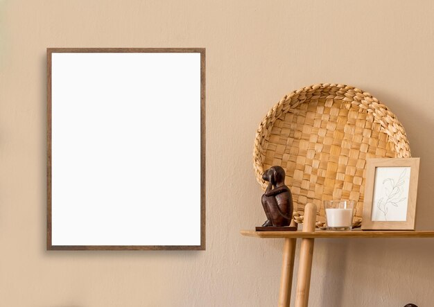 Photo interior frame mockup