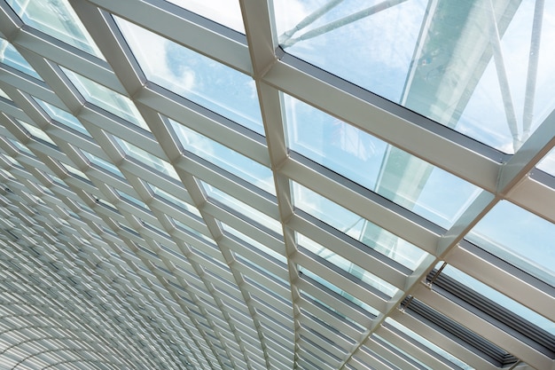 Interior glass roof